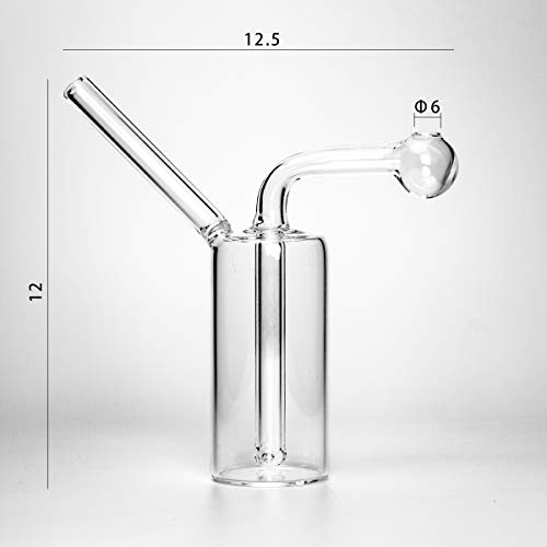 PINGZHI 12CM Silent Glass Bong Pipe Glaspfeife Crackpfeife ölpfeife Dab Rig Glass Pipe Oil Burner Dab Bong Oil Bong Bong… – Bild 3