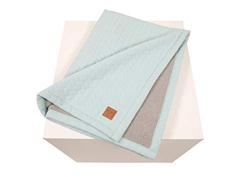 Couverture polaire Kaiser Quilly plaid bébé doux couleur mint vert mini