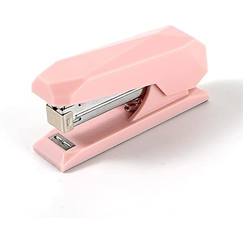 Stapler with Staples,Small Heavy Duty staplers for Desk (Pink) Cover