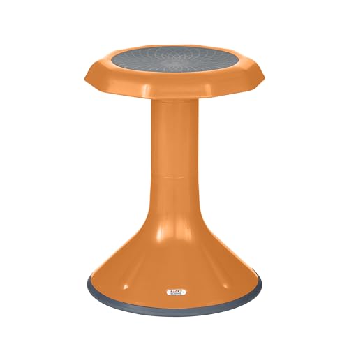 Image of Back2School Express Wobble Sensory Stool for Classroom - 18 inch Active Flexible Seating Chair for Kids, 220lb Capacity, GREENGUARD Gold Certified, Orange