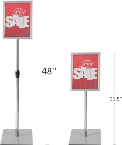 image for T-SIGN Adjustable Heavy Duty Pedestal Sign Holder Poster Stand - 8.5x1
