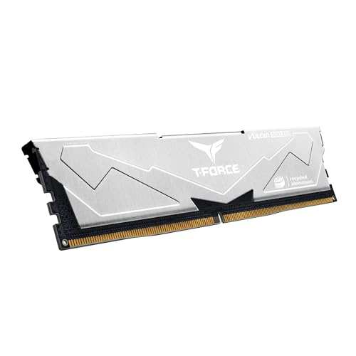 Image of TEAMGROUP T-Force Vulcan ECO DDR5 32GB (2x16GB) 6000MHz (PC5-48000) CL30 Desktop Memory Module Ram for 600 700 Series Chipset XMP 3.0 Silver FLESD532G6000HC30DC01