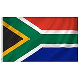Second Ave South Africa Flag 5ft X 3ft Large with Brass Eyelets South African National Sports Party Celebration Banner Flag