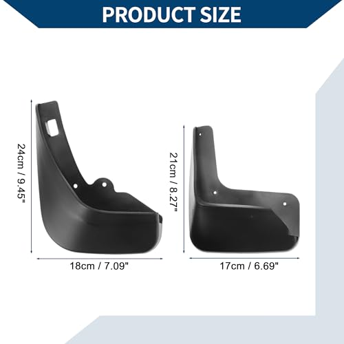 Image of Mud Flaps Splash Guards W /Mount Accessories for Citroen C-Quatre(Hatchback) 2012-2015 Front Rear Mud Guards 1 Set