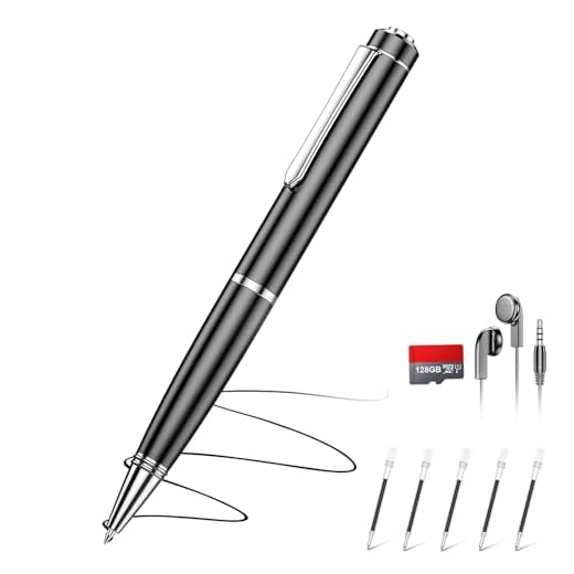 128GB(2400) Grabadora de Voz Digital, Dictáfono Inteligente Grabador con Reducción de Ruido, Grabación con Un Toque, Grabador de Audio con Activación por Voz y Reproducción para Conferencias Reuniones