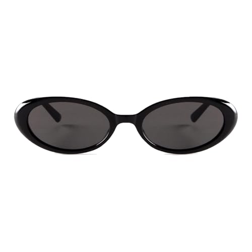 Retro Trendy Oval Sunglasses for Womens Mens 90s Thin Frame Fashion Sun Glasses4