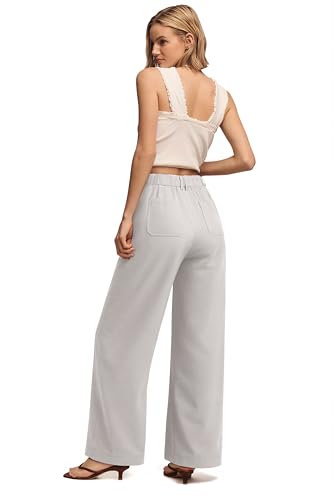 NIMIN Womens Business Casual Pants 2026 Work Straight Leg Office Trousers Slacks Comfort Dress Pants with Pockets Beige M - image 4
