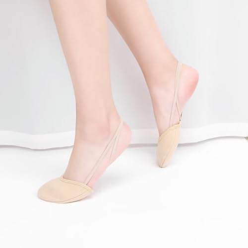 Asyusyu Schuhe für Rhythmische Sportgymnastik Halbsohle Tanzschuhe für Ballett Pirouetten Turnen-S