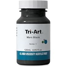 Tri-Art High Viscosity Artist Acrylic - Mars Black, 120 ml jar