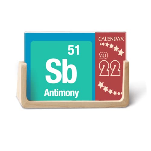 Sb Antimoine Checal Element Chem calendrier de bureau 2022 de 12 mois pour table