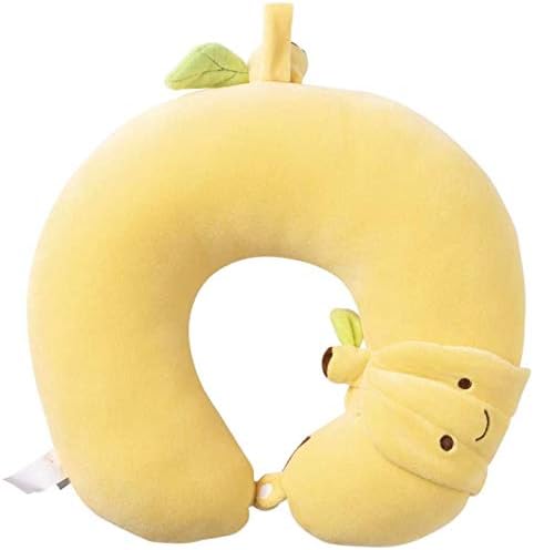 FAABND Ease U Shaped Pillow Set (Including Eye mask) Portable Cute car Airplane Travel Pillow Office nap Pillow Banana Suitable for Travel/Home/Office (Color : Banana)