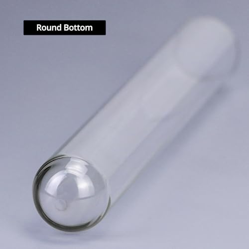 QWORK® 20 Stück Reagenzgläser Glas, 20mm OD X 150mm Länge, Borosilikatglas Rundboden Reagenzglas
