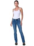 Koroshi Pantalón Jeans Mujer Regular Push Up Deshilachado Azul Oscuro, de Color Azul OSC/Dark Blue, Talla 36