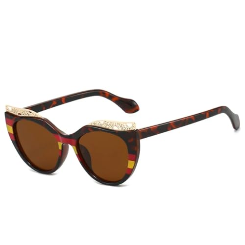 Lunettes de soleil œil de chat luxe avec monture ajourée chic