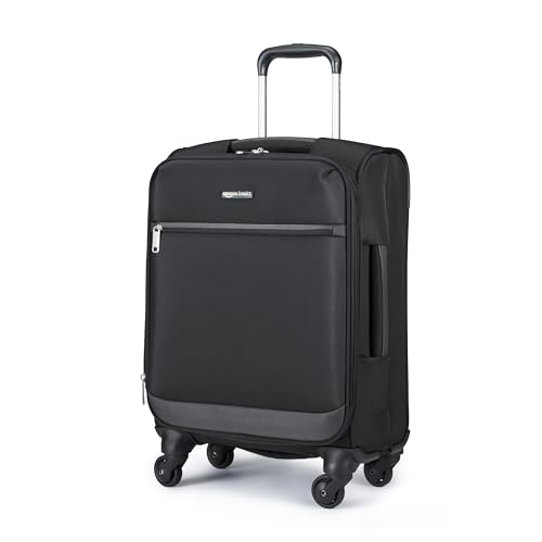 Amazon Basics Bagage à roulettes 53 cm, Noir