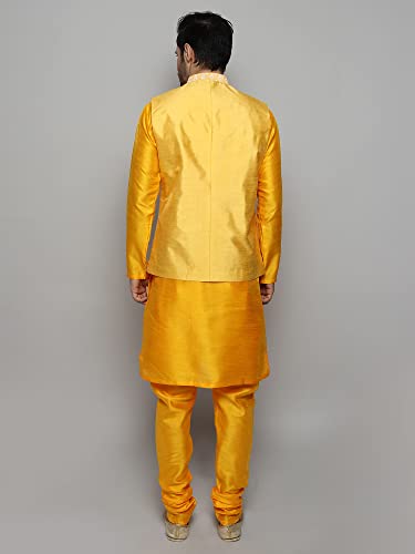 Image of Uri and MacKenzie Men's Silk Blend Kurta Pajama with Designer Ethnic Nehru Jacket /Modi Jacket