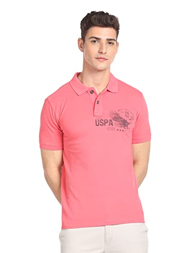 Image of U.S. Polo ASSN. Striped Slim Fit Polo T Shirts for Men - 100% Cotton, Half Sleeves Mens Tshirt