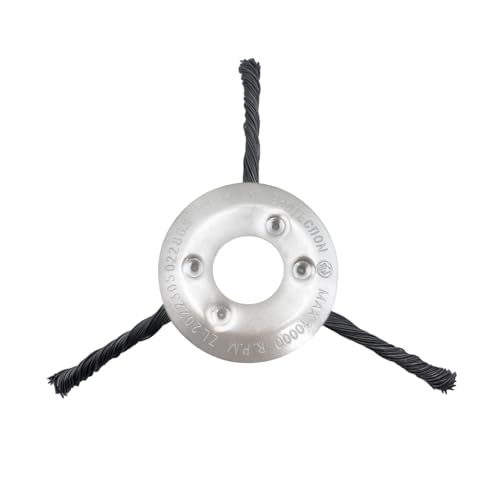 Vordpe Testina di fresa, 180 mm, filo di acciaio, spazzola professionale per tagliaerba elettrica, spazzola per erbacce per giardino, tosaerba, utensili elettrici (3 teste)