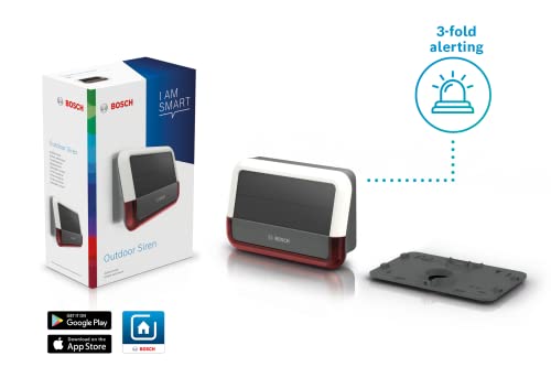 Sirena exterior Bosch Smart Home con panel solar y alarma inalámbrica 7