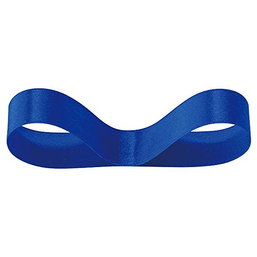 ヘッズ リボン 19㎜幅×20m巻 ロイヤルブルー 1巻 サテン 片面 HEADS 1935R
