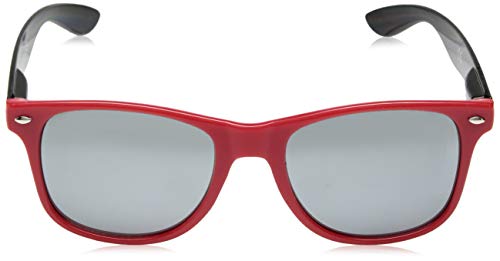 NCAA Georgia Bulldogs UGA-2 Red Front Temple, Silver Lenses Sunglasses, One Size, Red2