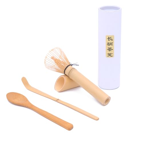 Joyscale Matcha Whisk Set, Matcha Kit - Long-handled Whisk(Chasen), Bamboo Spoon (Chashaku), Tea Scoop, Japanese Bamboo Whisk For Matcha Tea