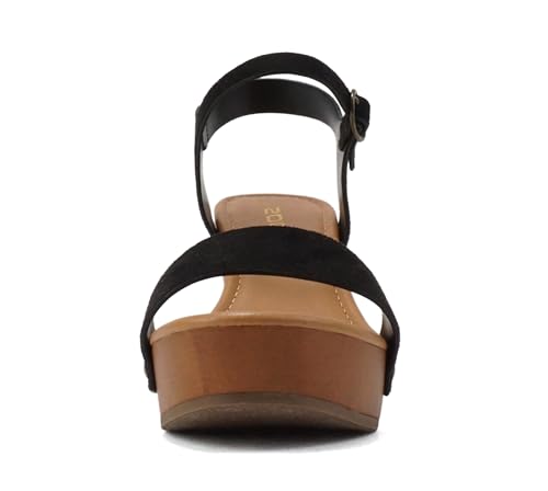 Image of Soda CHIVAS ~ Women's Bold Buckles Studded Wedge Sandal
