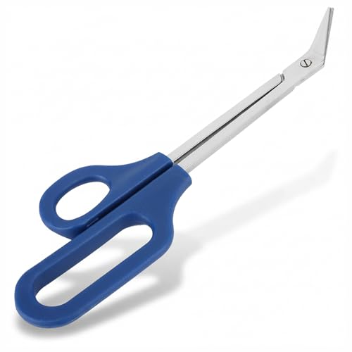Yuecoom Long Handle Toenail Scissors, Toenail Scissors For Thick Nails For Seniors 8 Inch Stainless Steel Easy Reach Thick Nails Long Handle, Toe Nail Clippers for Seniors Women Men