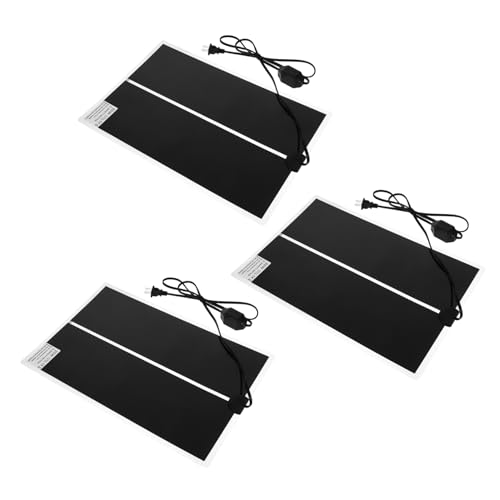 Abaodam 3pcs Reptile Temperature Controller Insulation Pad Heat Mat for Reptile Tanks Lizard Heating Pad with Safety Overheat Protection 20w Power Us Electrical Standard