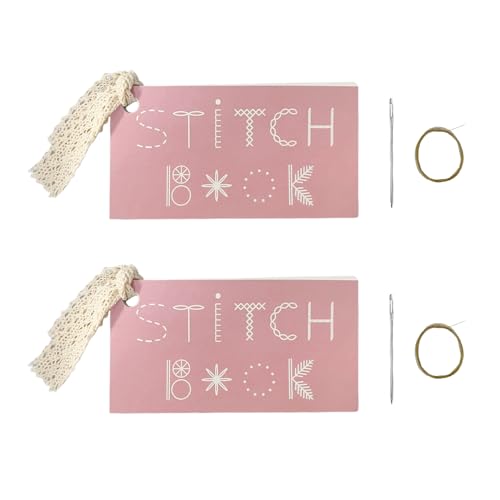 FDGGT 2 Juegos De Mini Kits De Costura, Juego De Libros De Bordado Creativo, Mini Accesorios para Libros De Costura, Kit De Costura para Libros De Costura, Tarjetas De Costura