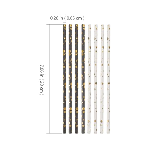 Pitillos de papel dorado desechables 100 pcs miniatura 2