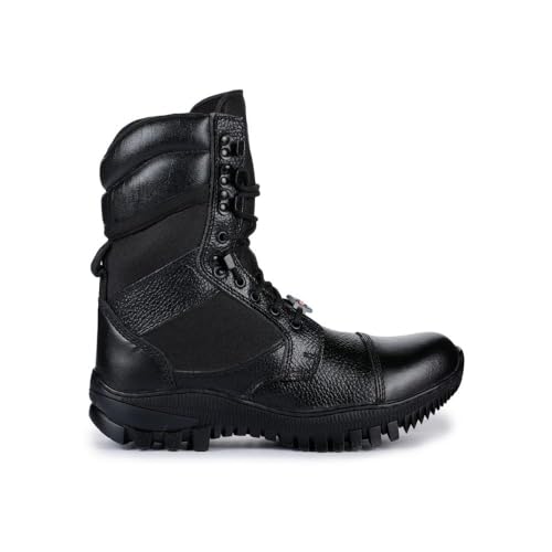Image of Liberty Freedom SOLDIER-01 Lacing Safety Shoes for Men | Leather Sole| Water Resistance |Padded Foam Insole| Comfortable for All Weather | Shock Absorber|