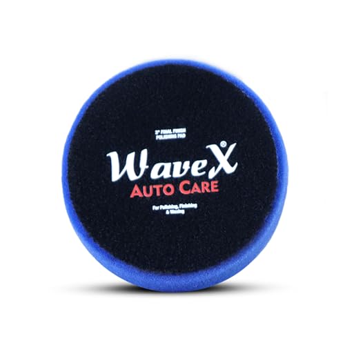 Image of WaveX Foam Polishing and Buffing Pad Combo | Hard Cut, Medium Cut, and Final Finish Pads | 3 inch- Fits 3 inch Backing Plate | for DA and Rotary Polishers