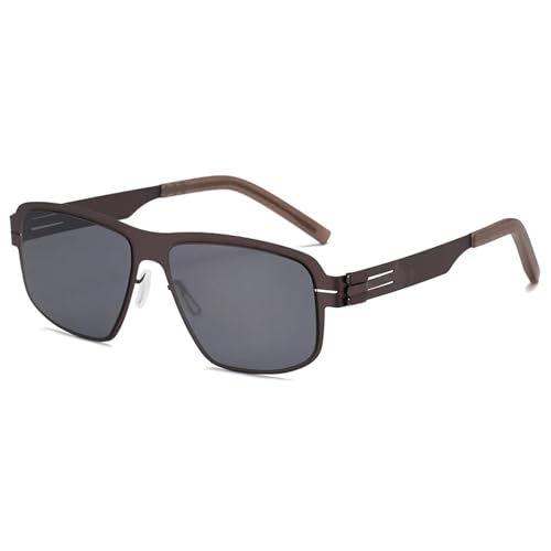 Lunettes de soleil en acier inoxydable homme C4 monture ultralégère