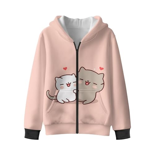 Hooded Sweatshirt for Kids Girls Fleece Lined Zip up Hoodie with Pockets Pullover Winter Coat Jackets Size 6-164