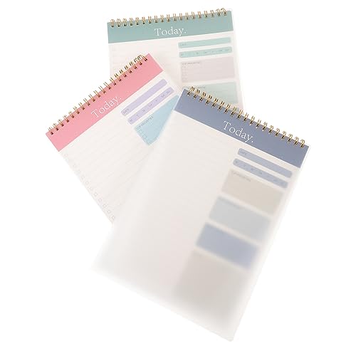 TOGEVAL 3個デイリープナー ノートパッド 式 やることリストパッド 用 スケ