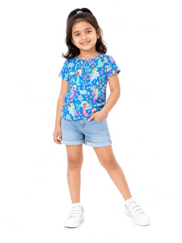 Image of TuddyBuddy 100% Cotton Full Sleeves Half Sleeves Baby Girl's Top Cum T-Shirt for Summer