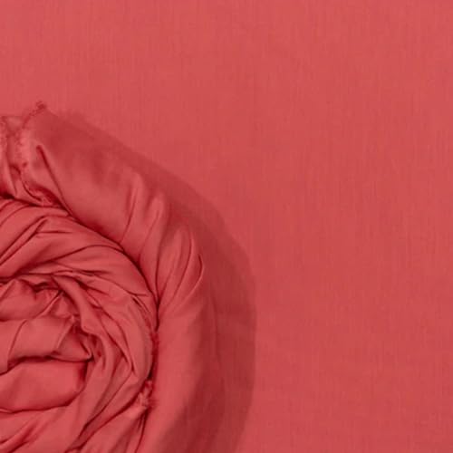 Image of 100% Pure Cotton Mulmul Fabric Material | Reusable Ultra Fine Mulmul Fabric | Lightweight Soft Smooth Piece Linning, Stole, Dupatta, Cushion Pillow Cover (Melon Peach, 1 Meter)