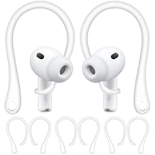 3 Pairs for AirPods Pro 3 Ear Hooks, Replacement Comfortable Fit Ergonomic Design Anti Slip Sport Clip Holder Hooks Compatible with AirPods Pro 1, 2, 3, 4, Pro, Pro 2, Pro 3 - White