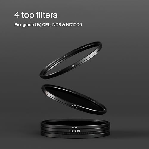 Urth 37mm 4-in-1 Magnetic Lens Filter Kit (Plus+), UV, CPL, Neutral Density ND8, ND1000, Multi-Coated Optical Glass - Image 2