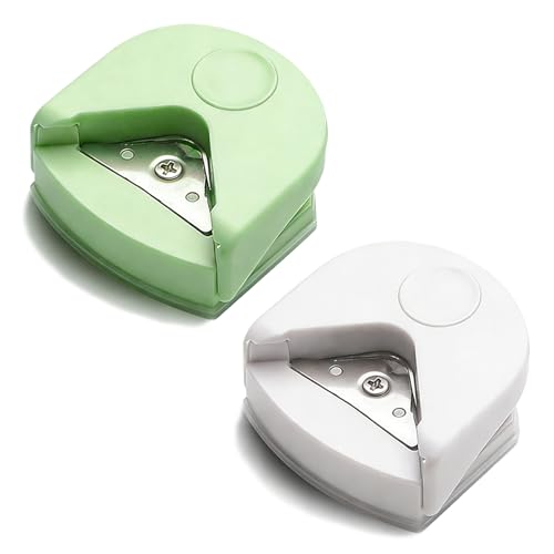 Eckenabrunder für Laminierfolien Eckenrunder Stanzer Mini Eckenrunder Set Corner Cutter Punch Robuster Eckenabrunder Eckenstanzer Für Laminierfolien Büro&basteln(2 Stück)