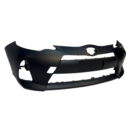 Image of Compatible with Toyota Prius C 2012-2014 Front Bumper Cover | CAPA Certified, Primed, With Fog Light Holes, Ready to Paint, OEM 5211952980, TO1000392