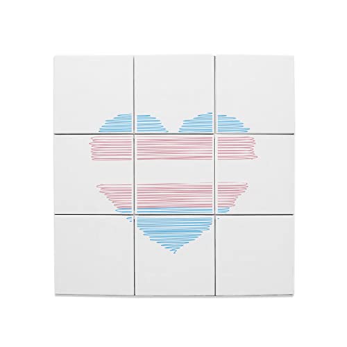 Carreaux Céramique Trans LGBT drapeau transgenre mosaïque murale 45,6x45,6 cm