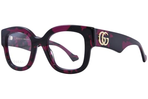 Gucci Gafas de Vista GG1423O 003 montura rectangular con acabado carey