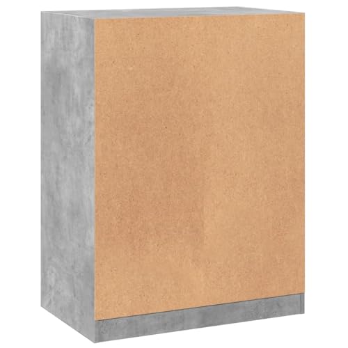 Armario gris hormigón 77x48x102 cm compacto y robusto de madera 7