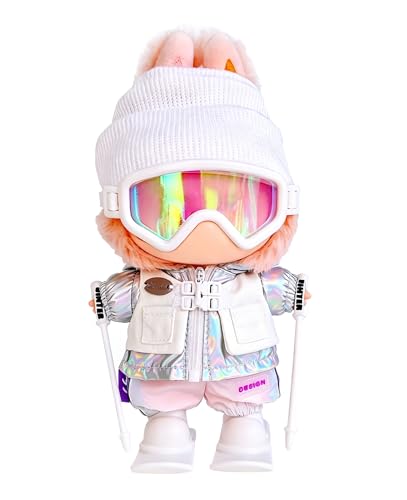 17cm Doll Clothes & Accessories Set for Labubu White Ski Outfits