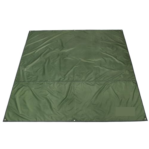 Sunshade Sail 2pcs Waterproof Camping Tent Tarp Hammock Rain Fly Footprint Ground Cloth Shelter Sunshade Beach Picnic Blanket Mat for Outdoor for Home (Green 1.8M)