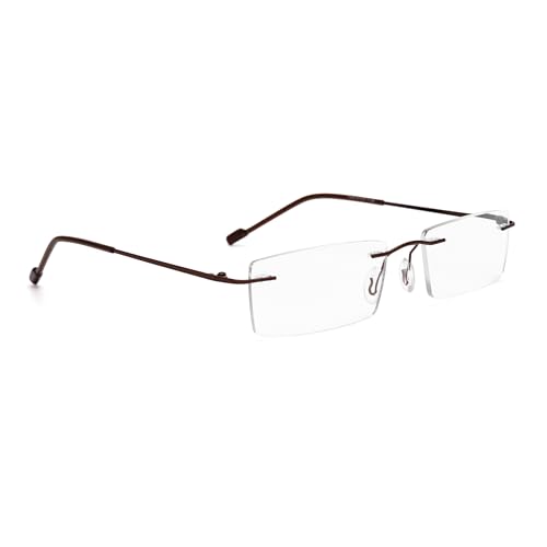 Image of Rimless Reading Glasses for Men & Women | Lightweight Frame with Scratch Resistant Single Vision Lens | Comfortable Soft Silicone nose pads | Suitable for All Face Types
