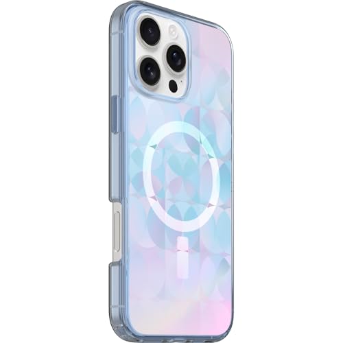 Image of OtterBox iPhone 16 Pro Max Symmetry Series Clear Case - Opal Prism Blue - Ultra-Thin, Sleek iPhone Case, Translucent iPhone Case with Geometric Design