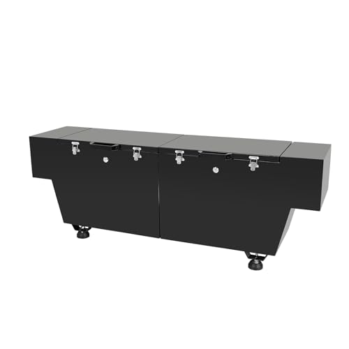 COOLBAG Truck Bed Tool Box Compatible with Toyota Tacoma 5 FT Bed, Chevy Colorado & GMC Canyon 5'2",Heavy Duty 18-Gauge Steel Lockable With Handle,Black Chest Storage Toolbox Waterproof Tool Organizer